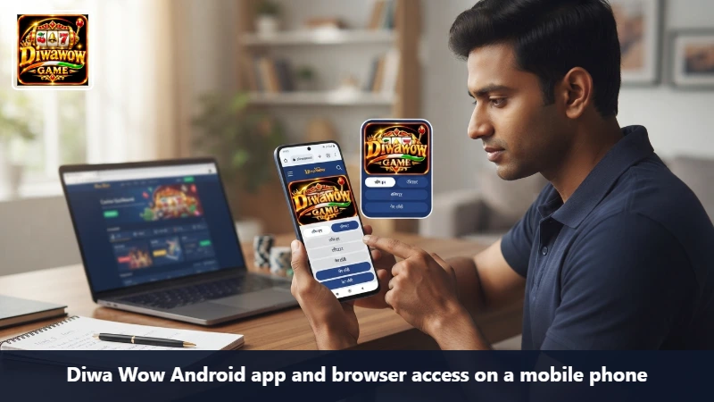 Diwa Wow Android app and browser access on a mobile phone