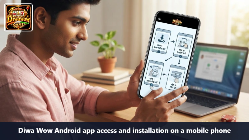 Diwa Wow Android app access and installation on a mobile phone