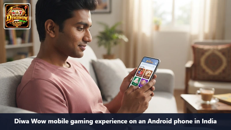 Diwa Wow mobile gaming experience on an Android phone in India
